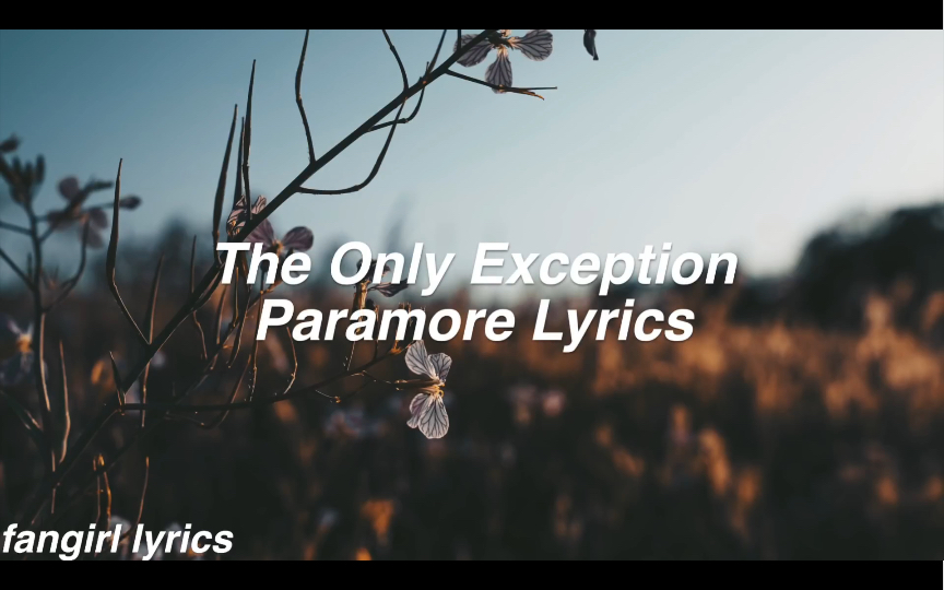 [图]The only exception || Paramore Lyrics