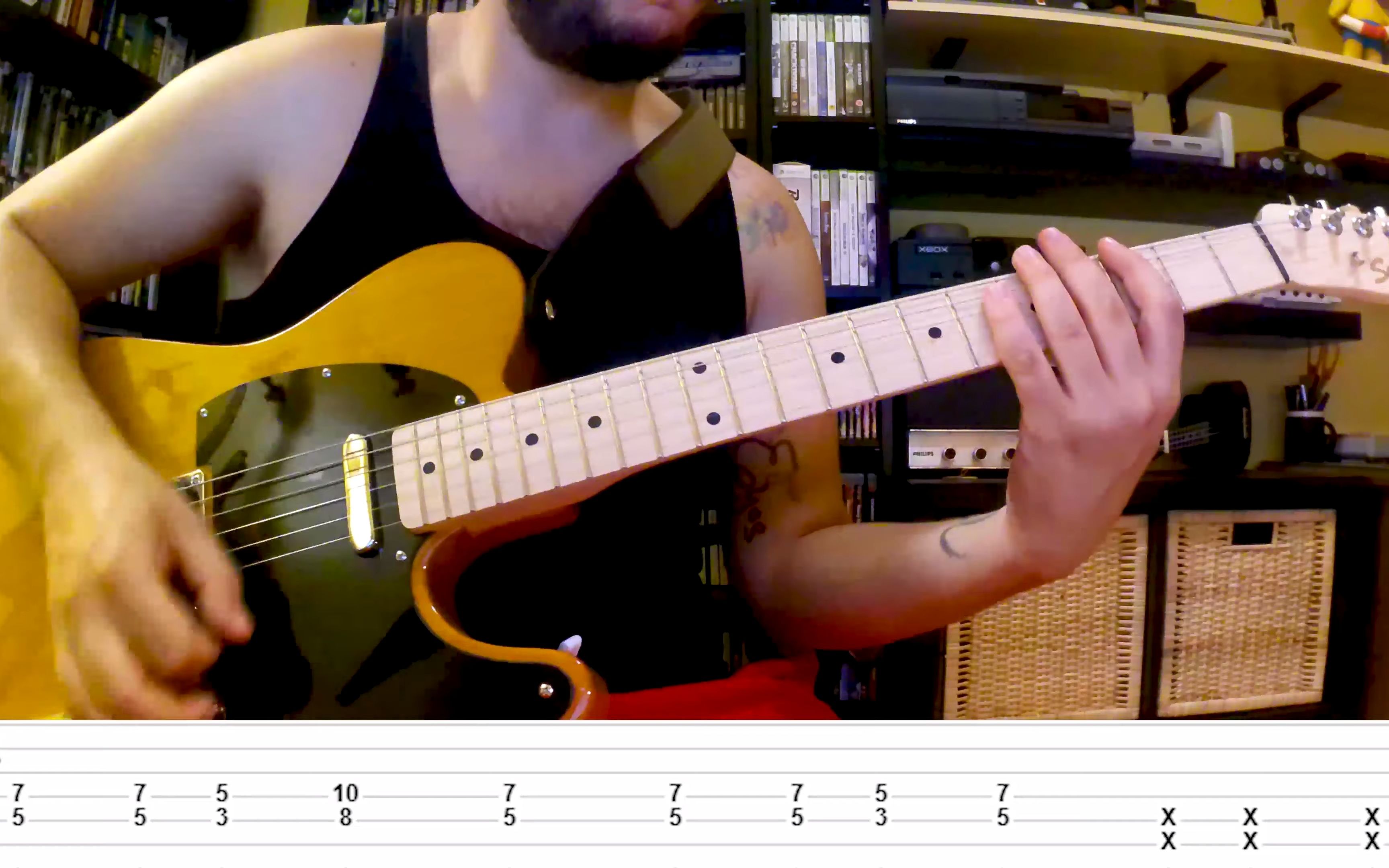 [图]Marilyn Manson - Disposable Teens _Guitar cover_ _Screen Tabs_ _Lesson_