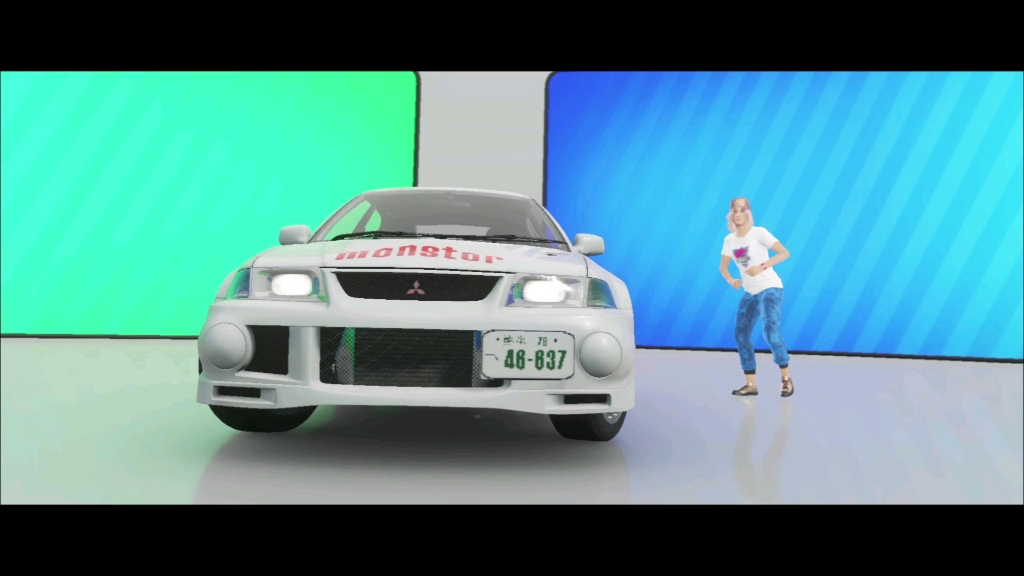 头文字d岩城清次涂装的evo一镜到底挑战财富岛