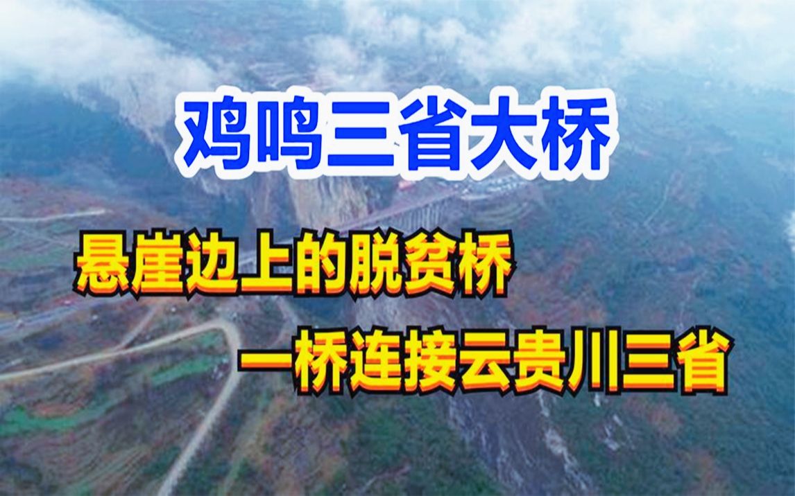 雞鳴三省大橋懸崖邊上的脫貧橋一橋連接雲貴川三省