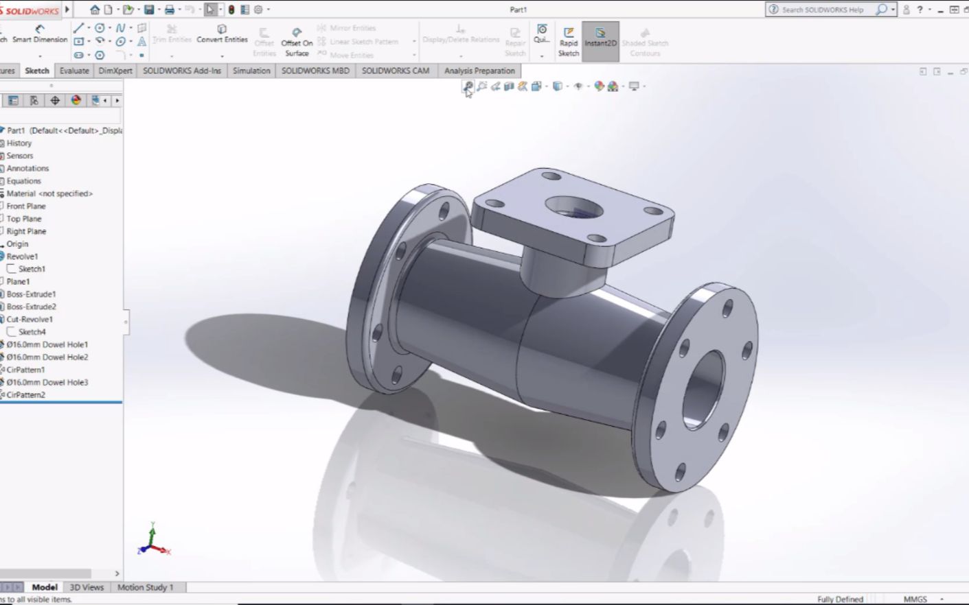 L8:建立辅助参考平面 范例4 | SolidWorks英文教学 | 建模哔哩哔哩bilibili