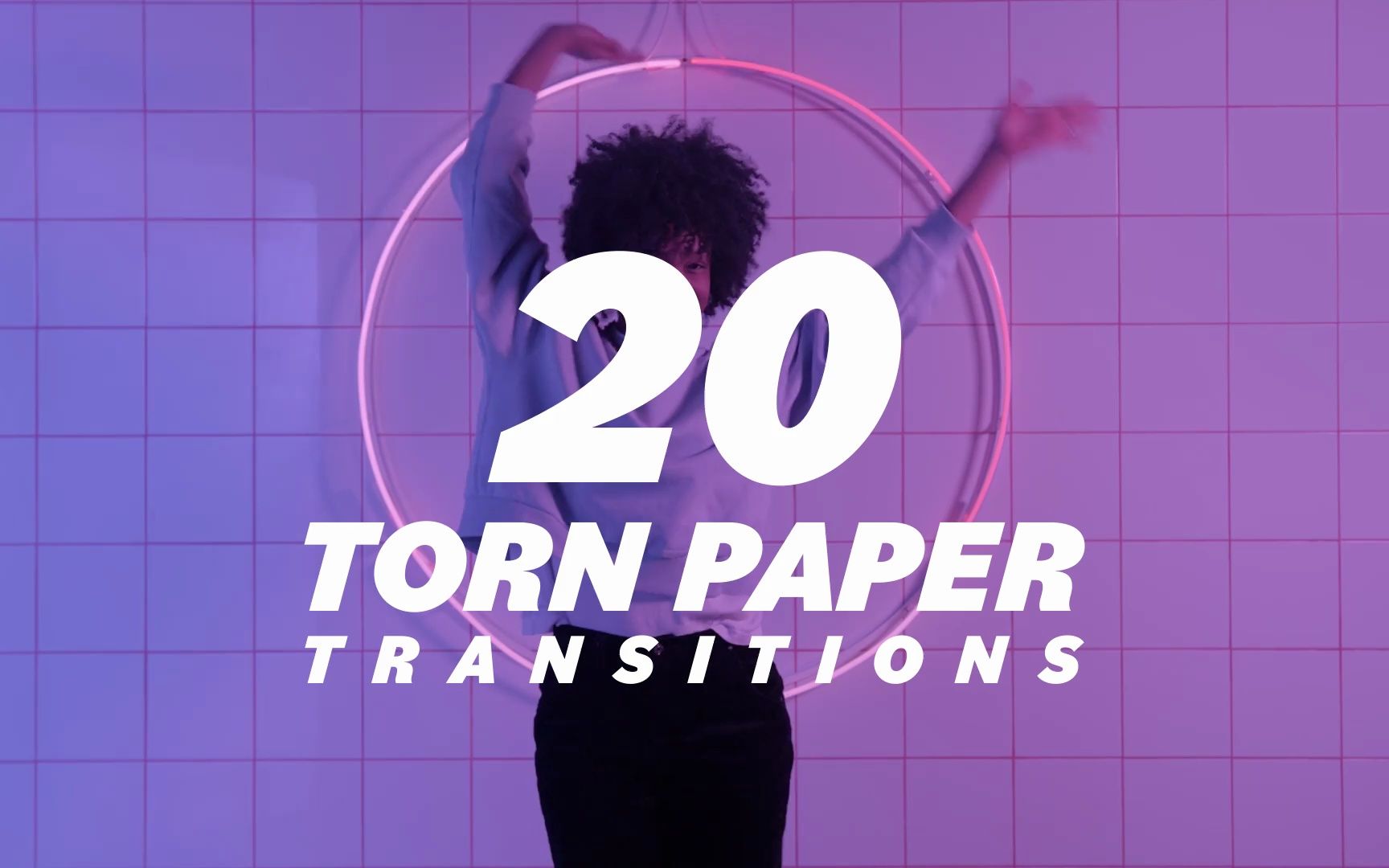 撕纸撕边画面转场过渡动画ae模板