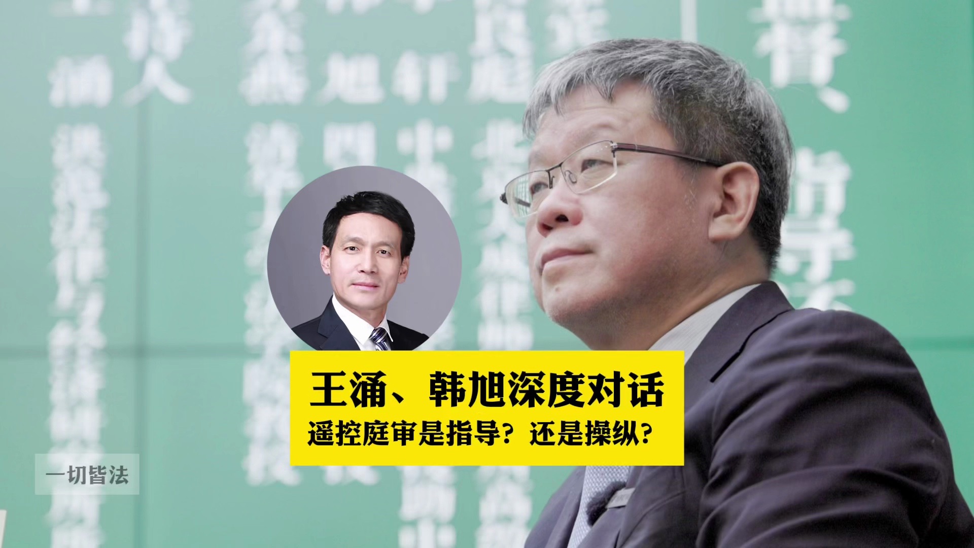 王涌,韩旭深度对话:遥控庭审是指导?还是操纵?