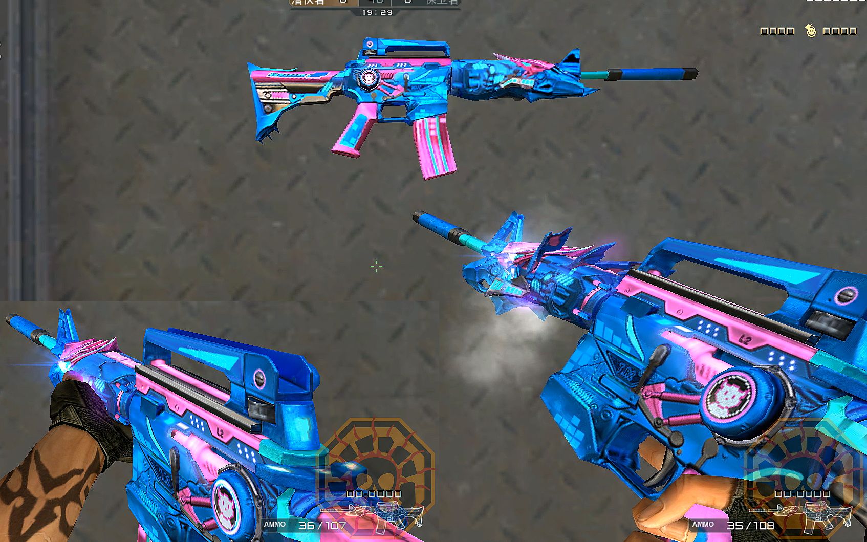 cf: 雷神-赛博朋克 (m4a1-s iron beast cyberpunk) [穿越火线]_哔哩