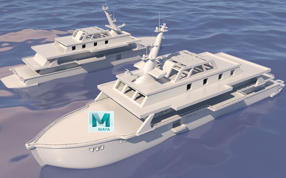 【maya】-游艇模型制作教程,3d建模基础教程