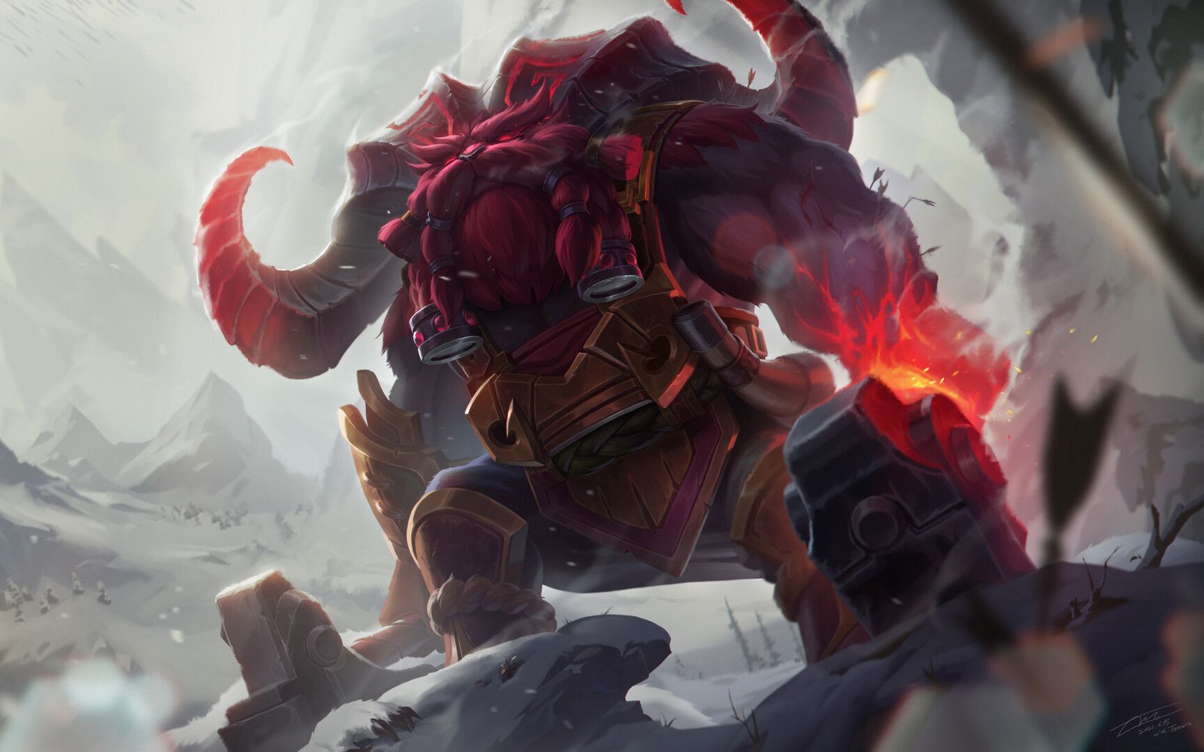 英雄联盟-奥恩绘画过程,不会打铁的画师,不是好雕刻师_哔哩哔哩_bili