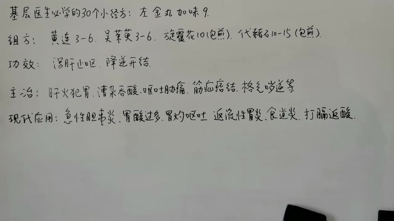 基层中医生必学30个小经方系列9:左金丸加味哔哩哔哩bilibili