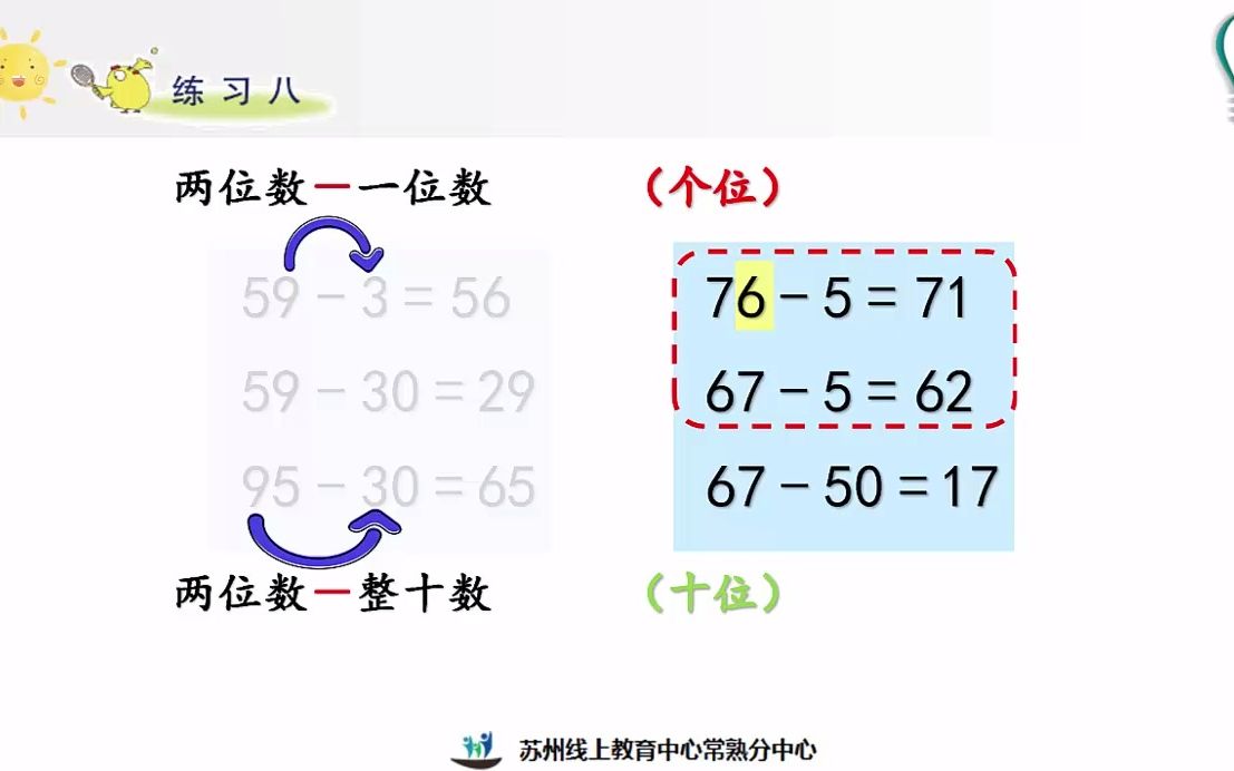 [图]2022年4月6日一年级数学《两位数加减整十数、一位数练习（1）》