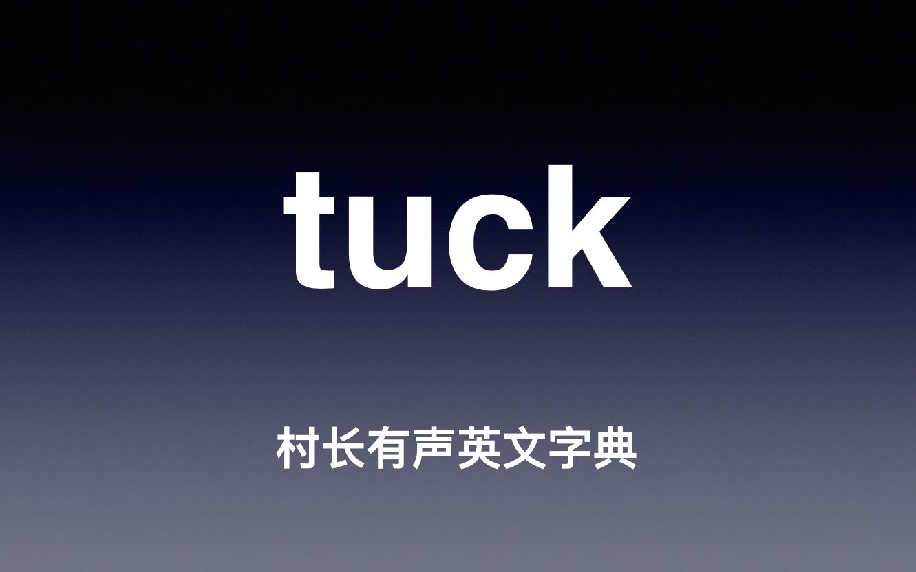 [图]tuck 《村长有声英文字典》