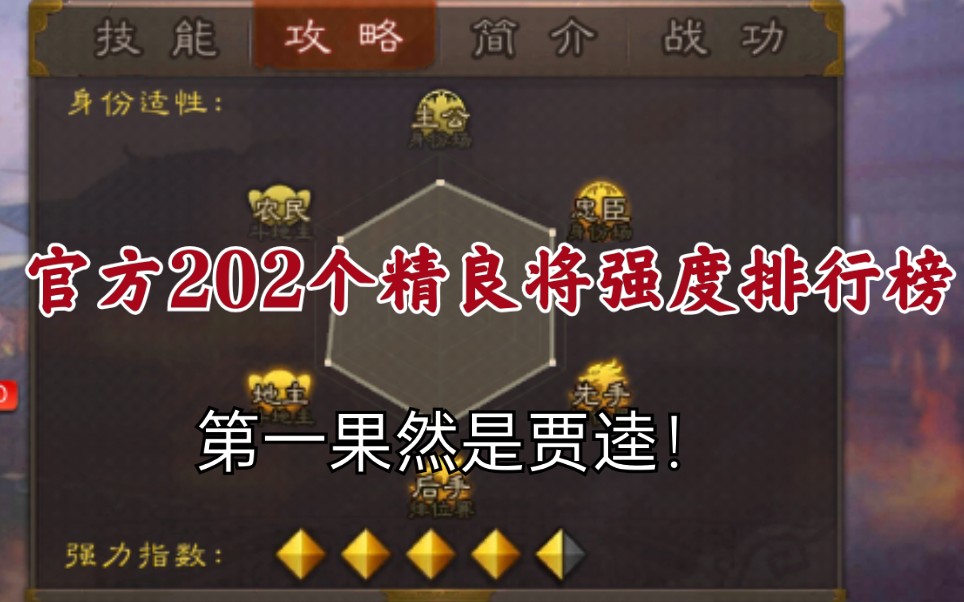 三国杀全精良将强度排行榜(官方观点)哔哩哔哩bilibili