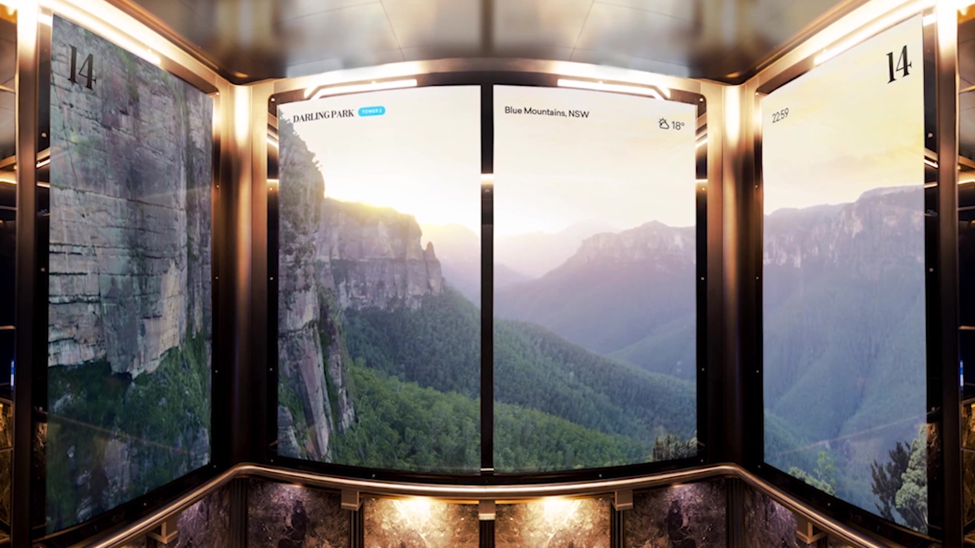 聚辉多媒体创意沉浸式电梯案例