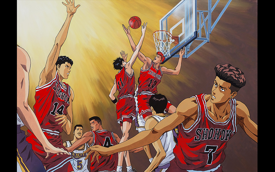 【灌篮高手】记忆中最深的画面,经典的片尾!丙烯画漫画!