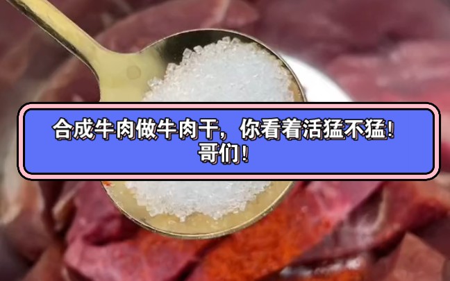 合成牛肉做牛肉干,哥们你看这活猛不猛!吃完做个喷射侠吧!哥们!哔哩哔哩bilibili