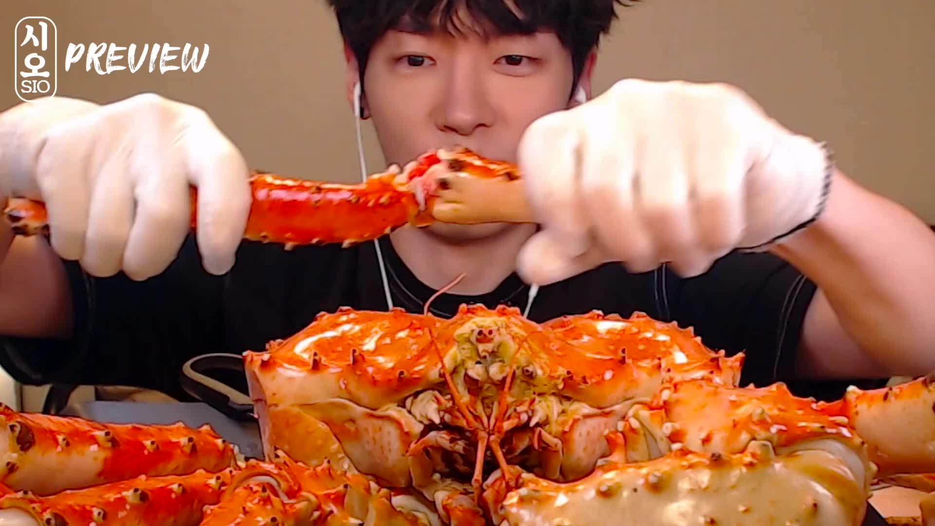 韩国帅哥吃播-吃8斤重超大帝王蟹