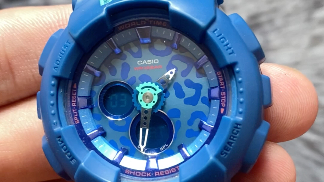 卡西欧ba120lp蓝豹纹上手效果分享一下