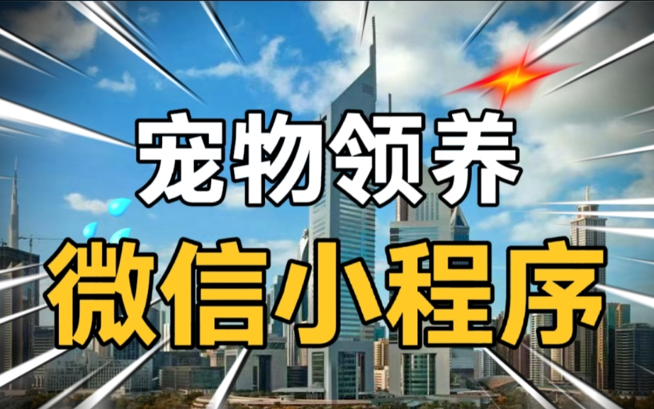 宠物领养认领小程序、领养流浪猫狗宠物、宠物救助小程序、基于微信小程序的宠物领养系统的设计与实现哔哩哔哩bilibili