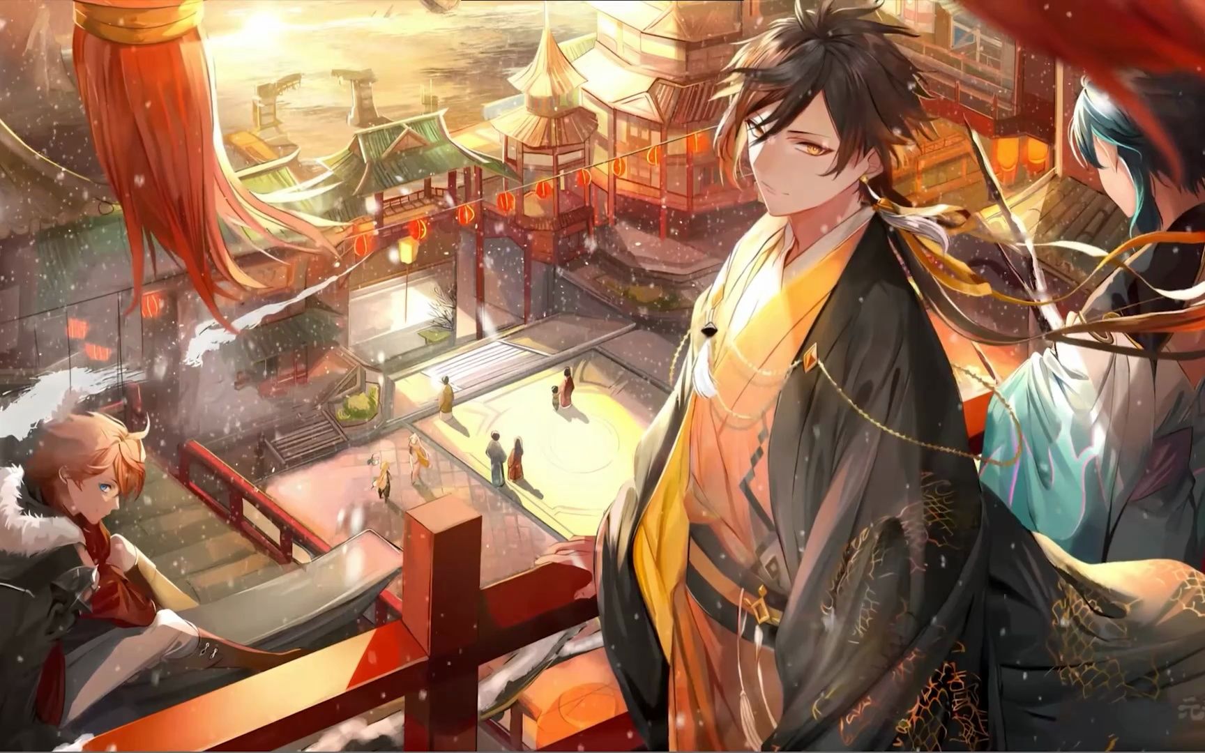 元神岩老爷魈宝同框高清动态壁纸