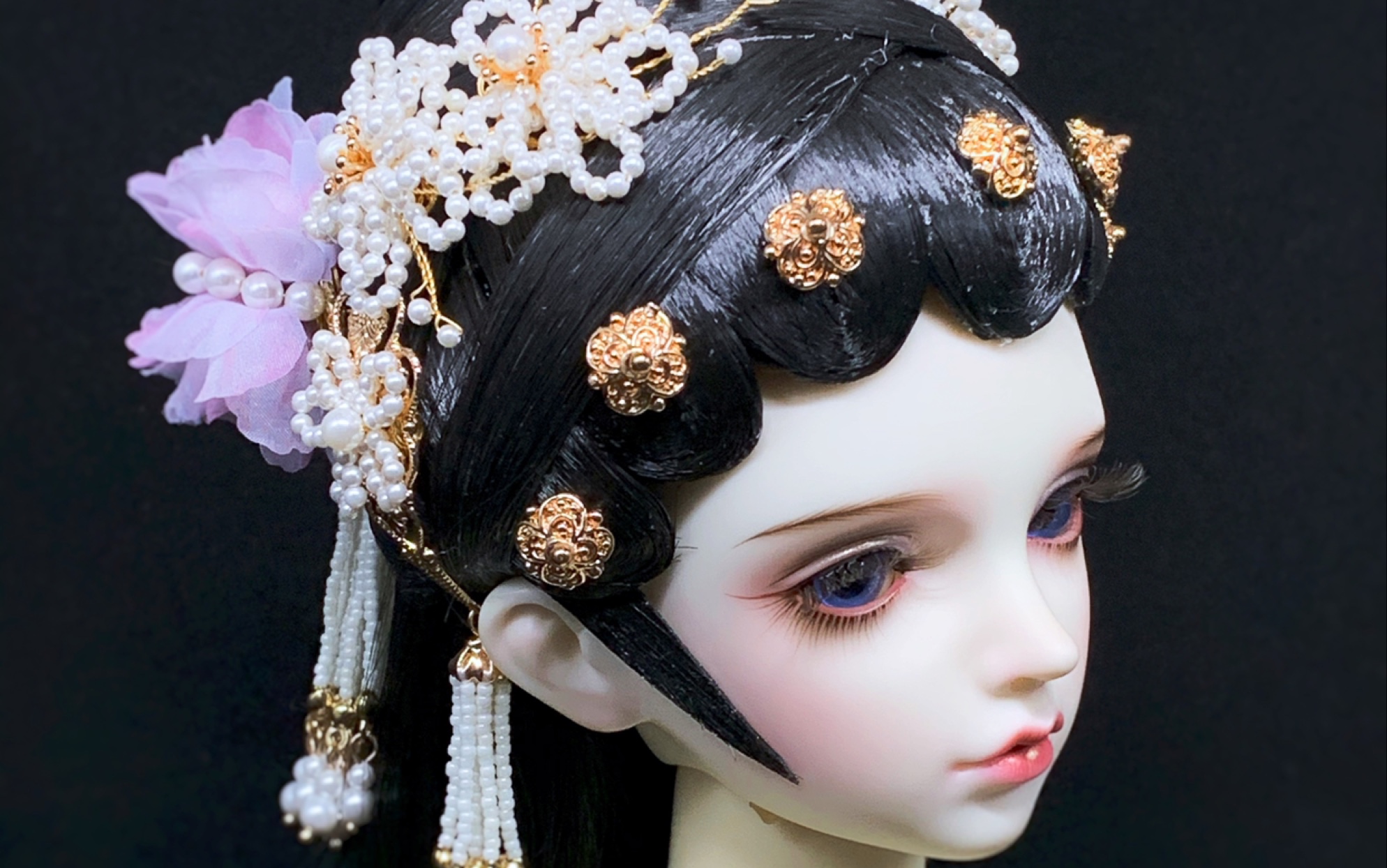 【红菊菊】BJD戏曲头面定制展示哔哩哔哩bilibili