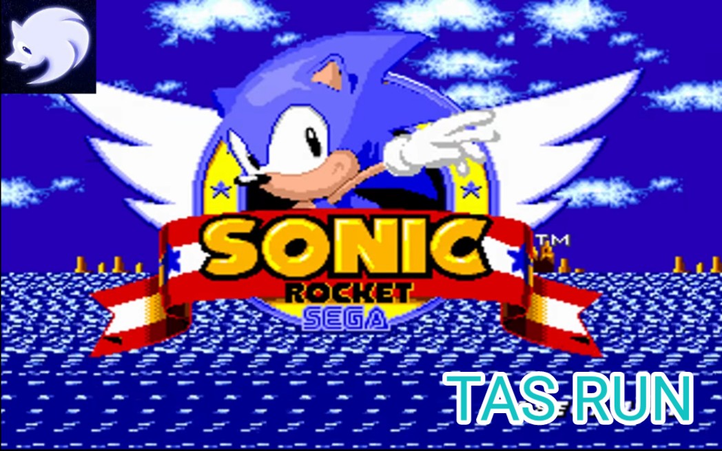 [图]【搬运 TAS 60帧】索尼克同人改版游戏 火箭腿（Sonic 1 Rocket）全速疾跑TAS通关视频