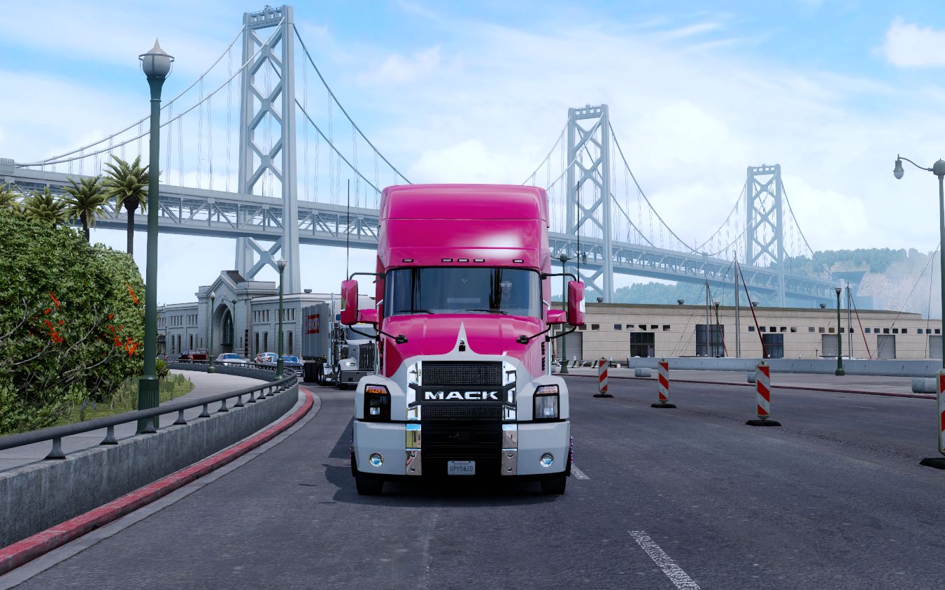 美洲卡车模拟mark马克新车试驾喜欢这个可爱的粉色斗牛犬63