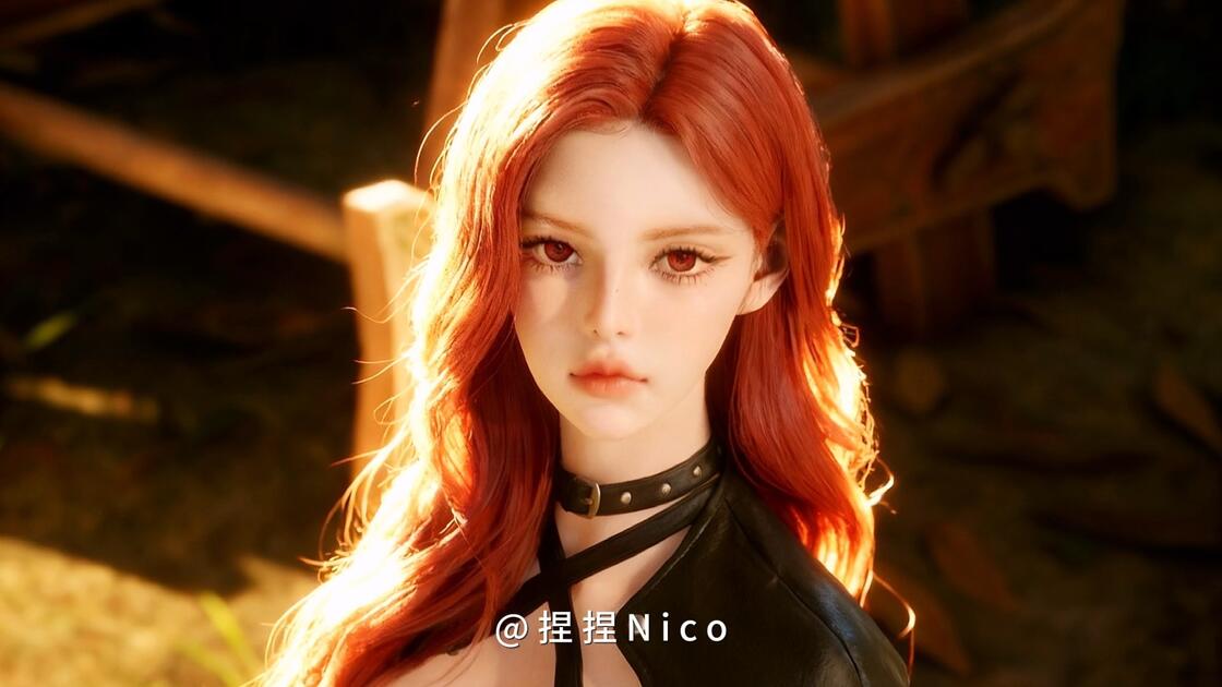 红发diva「蕾妮」永恒之塔2Nico原创捏脸_哔哩哔哩bilibili