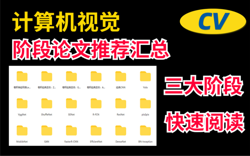 【计算机视觉阶段性论文推荐】!简直就是小白救星!几乎可以找到你想要的任何论文,一张图直接拿捏,简直太方便了!!!人工智能/深度学习/计算机视...