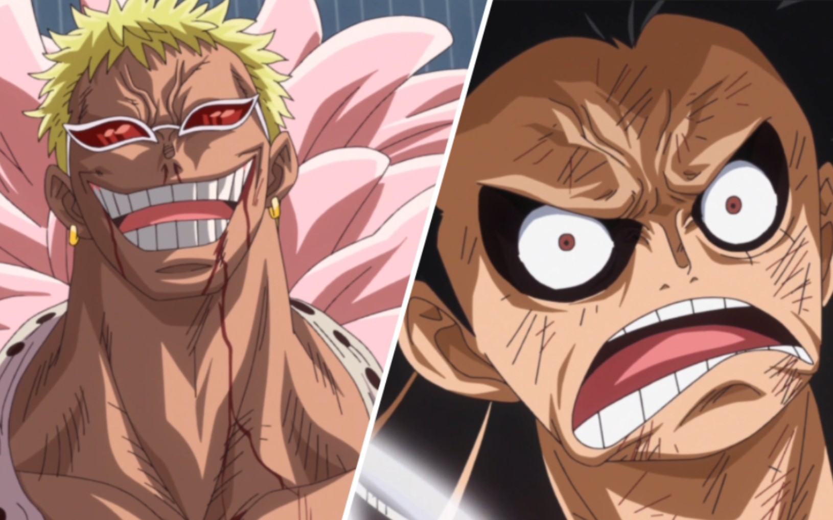 路飞vs多弗朗明哥,带你回顾德岛最终之战!四档弹力人开启!