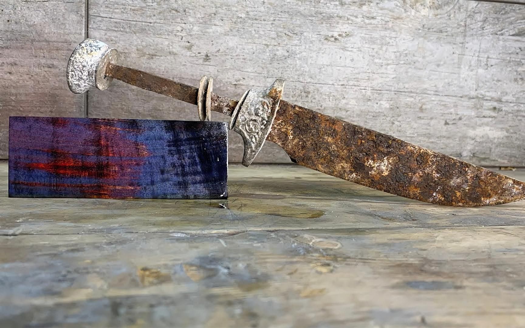 废品站大爷不识货,把锈刀当废铁卖给我,赶紧修复让它重现锋芒!