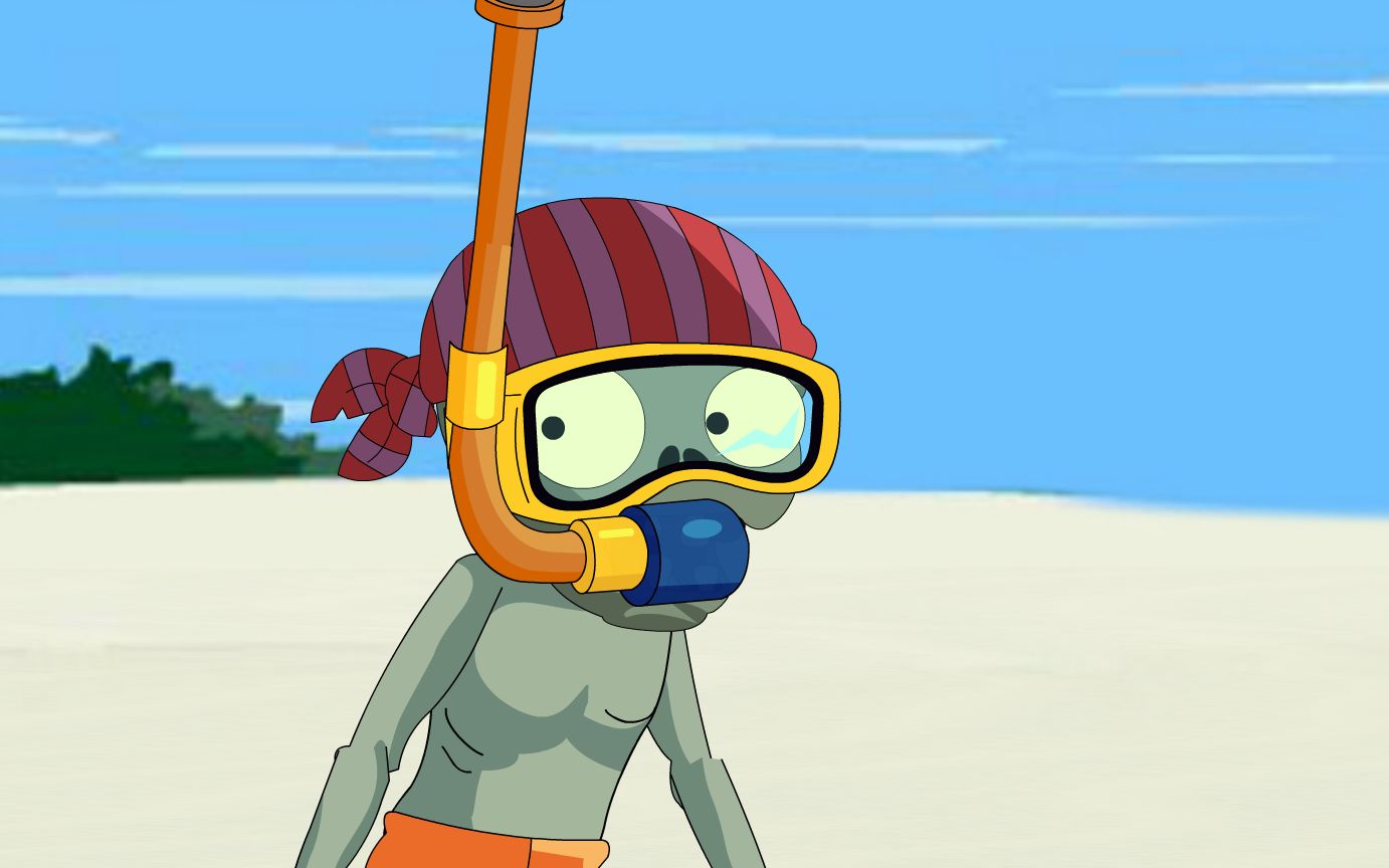 【植物大战僵尸同人动画】尴尬的游泳课-搞笑游戏动画