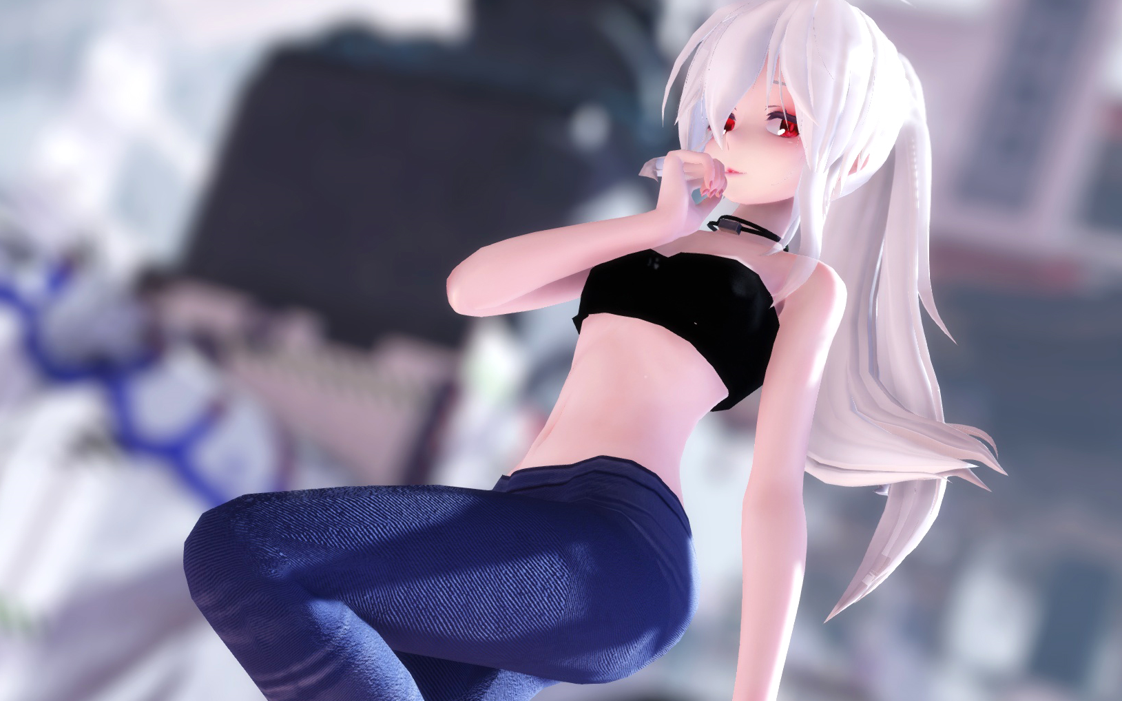 紧身牛仔裤三连发(3/3)弱音haku - stellar marionette