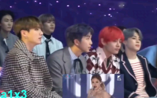 [图]181201 BTS reaction to BLACKPINK - DDU DU DDU DU @MMA 2018