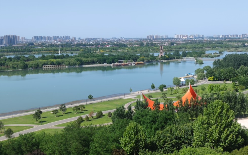 滹沱河与太平河交汇处的卧虎山公园