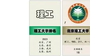 2023年最新理工大学排名，北京理工大学、华南理工大学、大连理工大学位列前3！