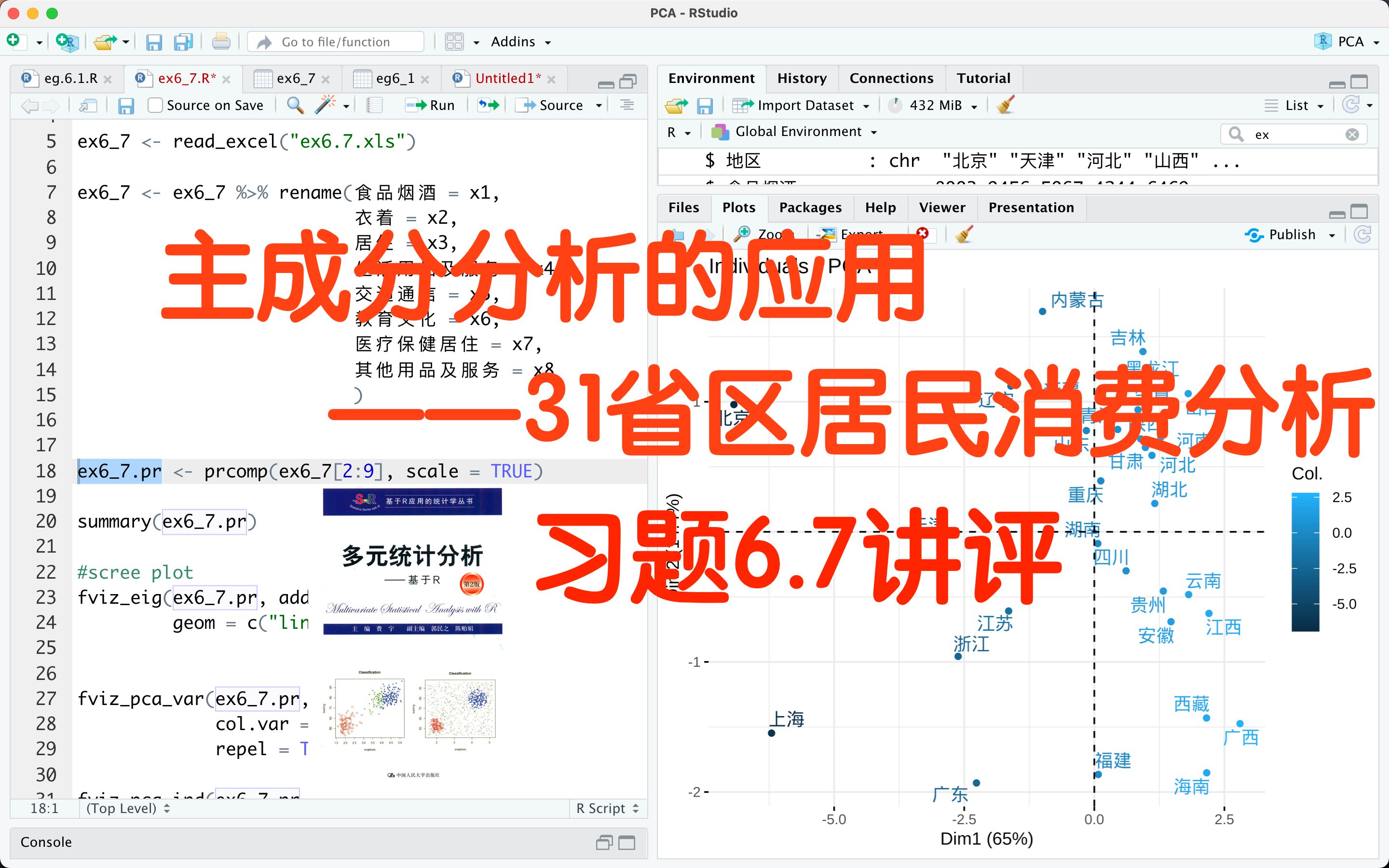 [图]主成分分析的应用——31省区居民消费分析 多元统计分析——基于R 习题6.7讲评