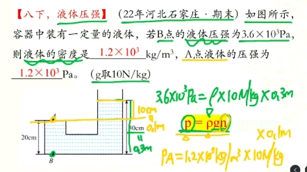 【八年级下册物理,第9章 压强】液体压强公式哔哩哔哩bilibili