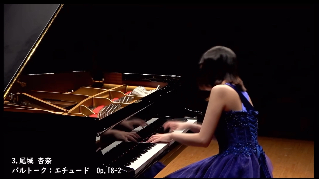 [图]尾城杏奈(18岁)巴托克音乐会练习曲两首Op.18No.2 Op.18No.3