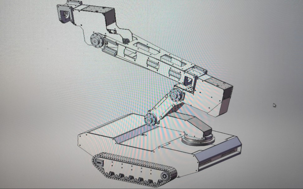 遥控履带机械手 演示抓水果