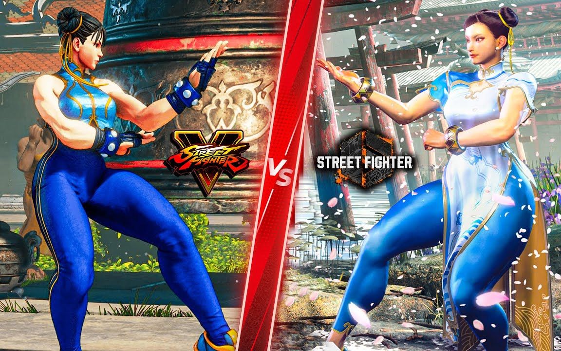 [图]Street Fighter 6 vs Street Fighter 5 直接比较！注重细节和图形