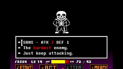 undertale hard mode sans fight by eden）全阶段过关（一阶段三药）_单机游戏热门视频