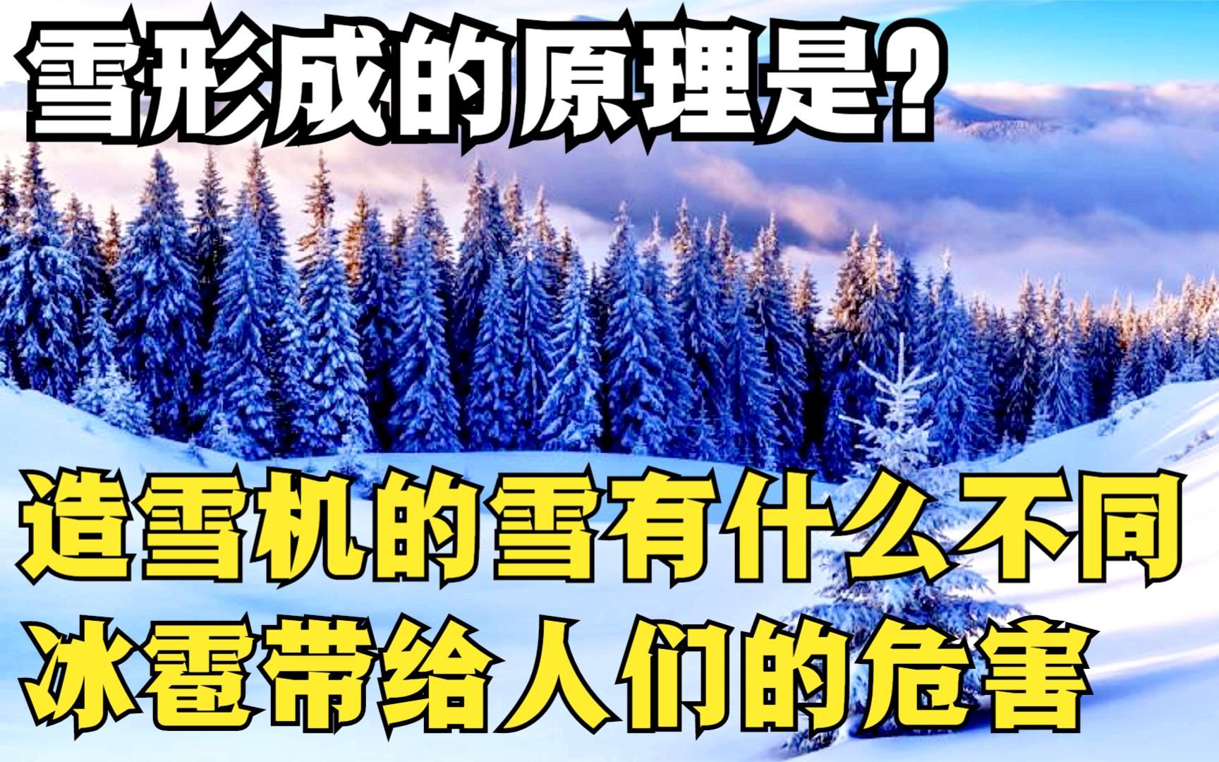 雪形成的原理是?造雪机的雪有什么不同,冰雹带给人们的危害哔哩哔哩bilibili