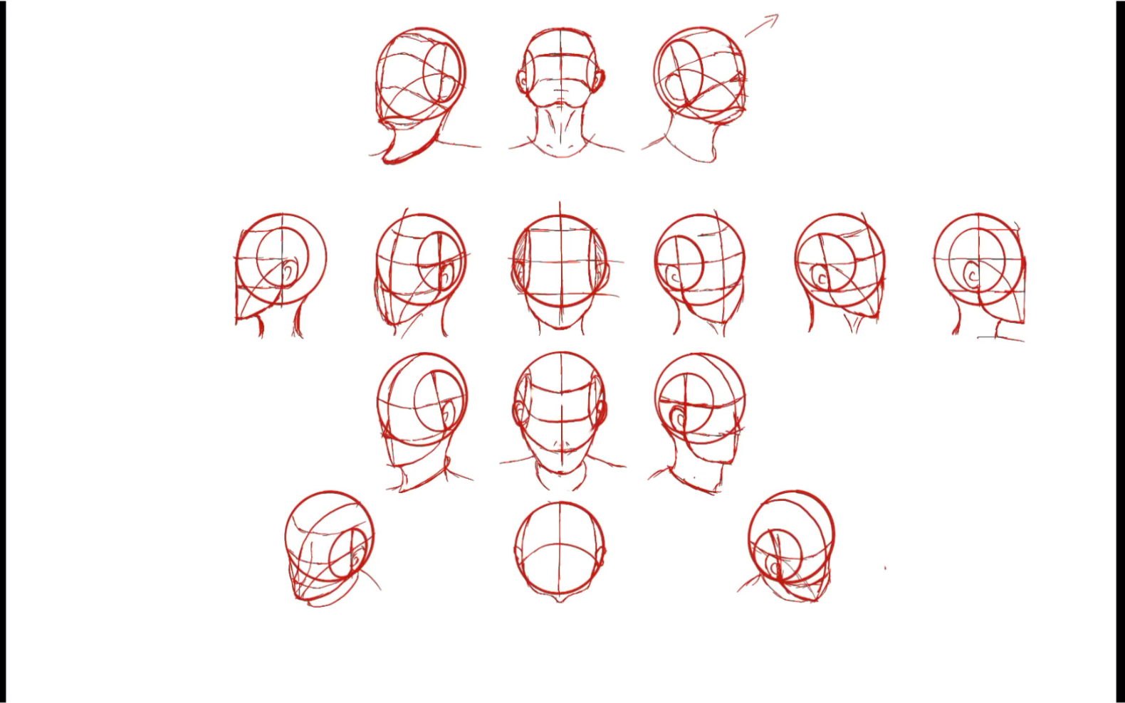 畫多角度頭部練習again自學畫畫過程分享day6