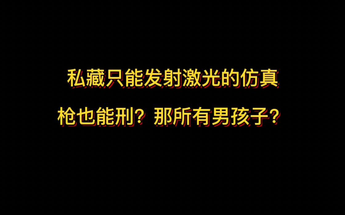 私藏只能发射激光灯的仿真枪也能刑?那所有男孩子不是每人天生有杆枪?哔哩哔哩bilibili