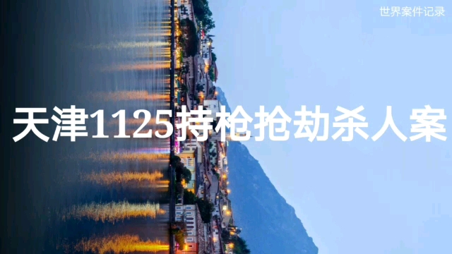 天津1125持枪抢劫杀人案哔哩哔哩bilibili