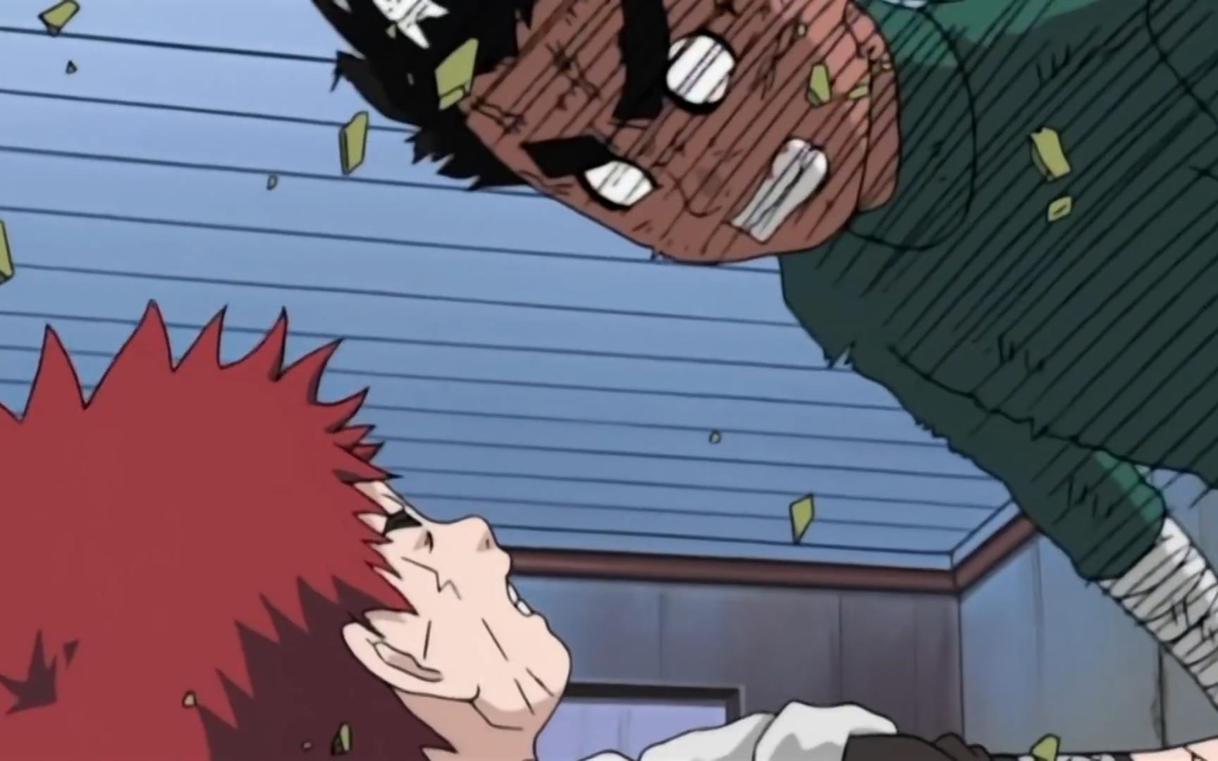 【火影剧场4k】李洛克vs我爱罗,禁止的奥义「中忍对决」