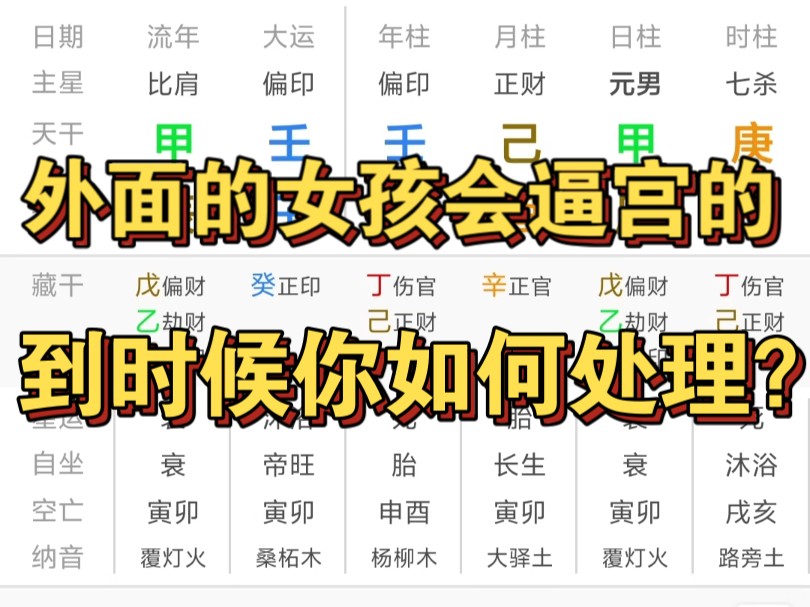 命理分析将来外面的女人会来逼宫的你做好准备了吗?哔哩哔哩bilibili