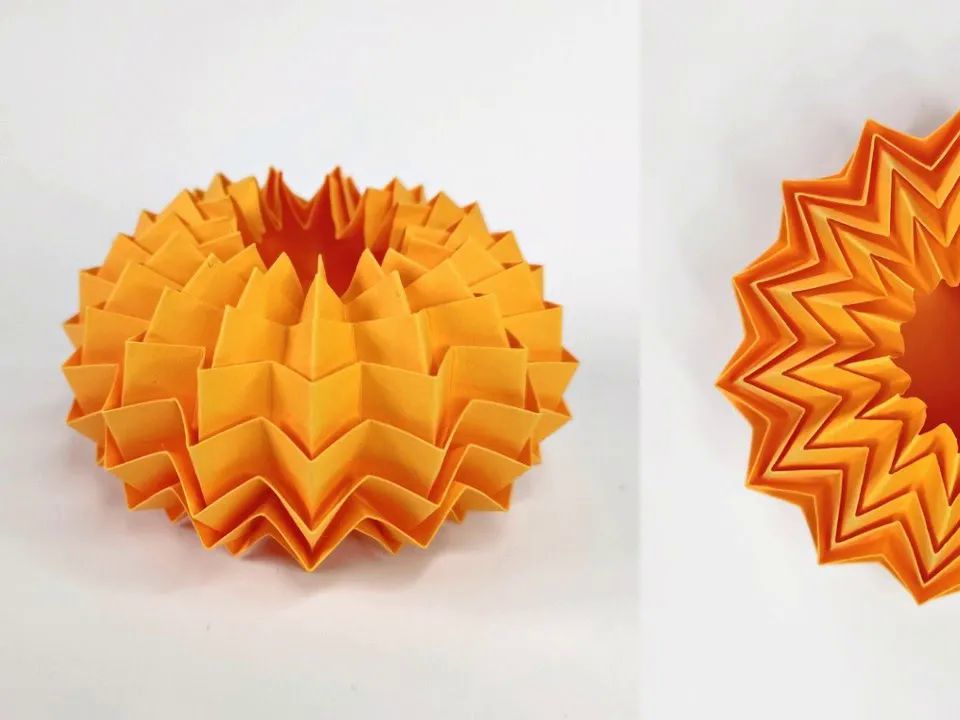 origami library 南瓜折纸教程origami magic pumpkin