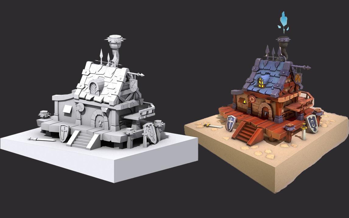 3dmax场景建模;小房子模型全流程制作;场景建模零基础教程