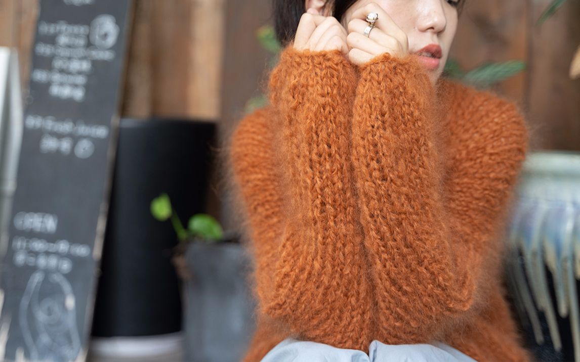 [图]vol22. Mohair Cardi 马海毛衣外套 in Autumn Leaves 秋叶色 #Reiko设计##LOOPY MANGO#