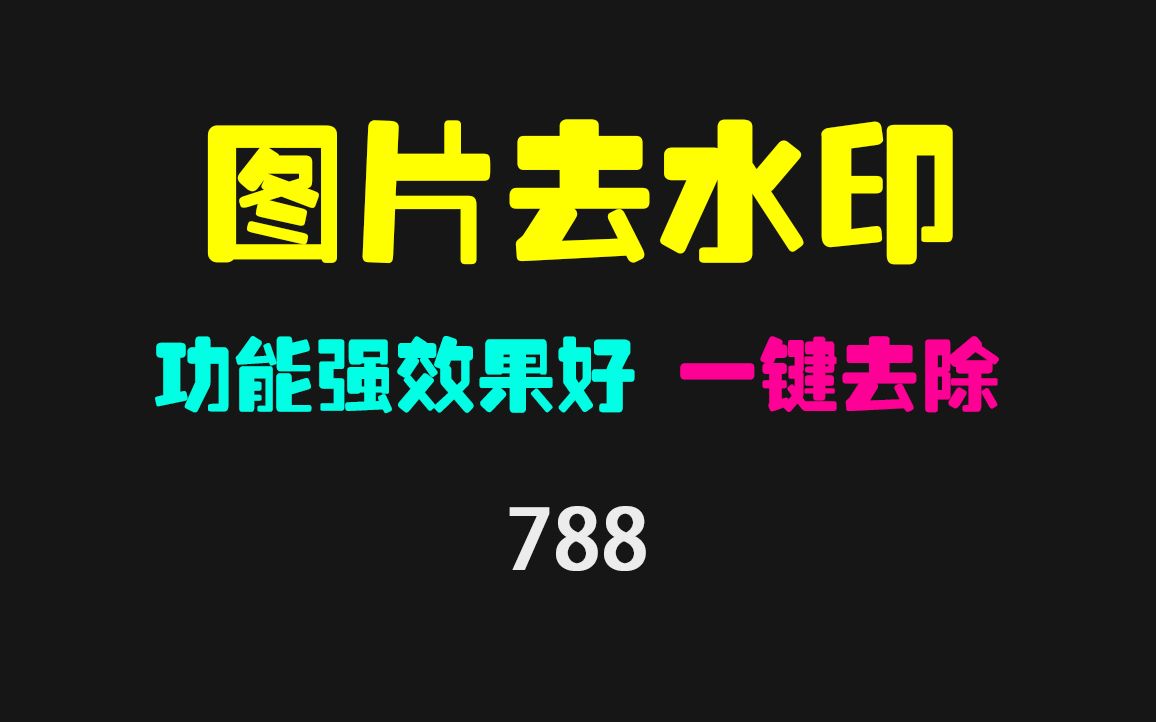 不到10MB的图片去水印工具!能去除90%的图片水印哔哩哔哩bilibili