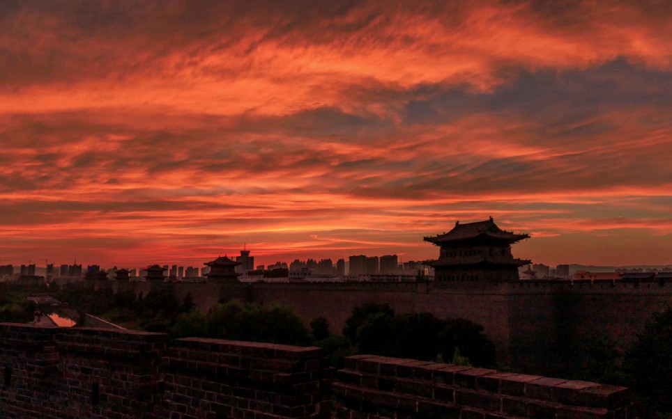 [图]大同古城|千年平城的云卷云舒与红霞漫天